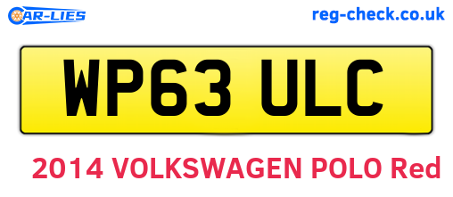 WP63ULC are the vehicle registration plates.