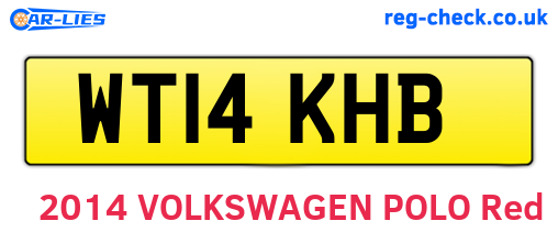 WT14KHB are the vehicle registration plates.