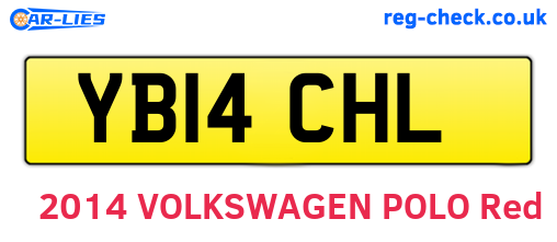 YB14CHL are the vehicle registration plates.