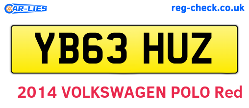 YB63HUZ are the vehicle registration plates.