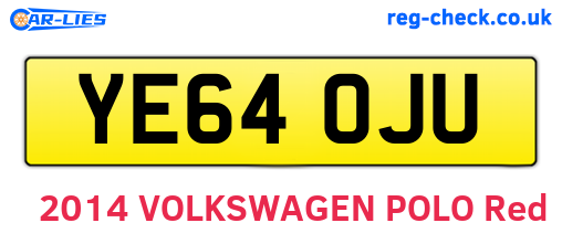 YE64OJU are the vehicle registration plates.