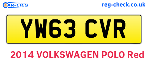 YW63CVR are the vehicle registration plates.