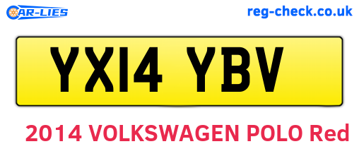 YX14YBV are the vehicle registration plates.