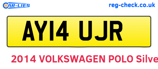 AY14UJR are the vehicle registration plates.