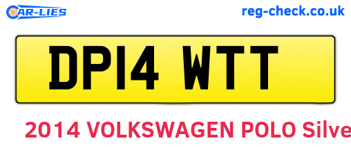 DP14WTT are the vehicle registration plates.