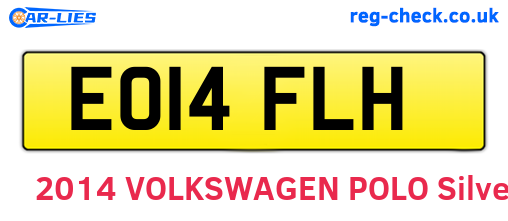 EO14FLH are the vehicle registration plates.