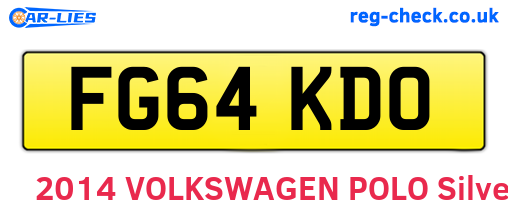 FG64KDO are the vehicle registration plates.