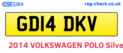 GD14DKV are the vehicle registration plates.