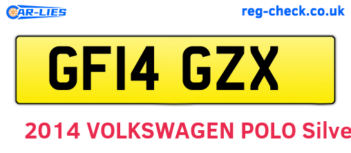 GF14GZX are the vehicle registration plates.