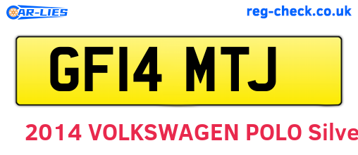 GF14MTJ are the vehicle registration plates.