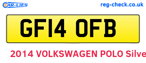 GF14OFB are the vehicle registration plates.