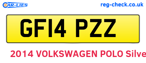 GF14PZZ are the vehicle registration plates.