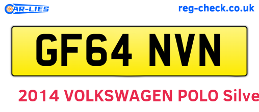 GF64NVN are the vehicle registration plates.