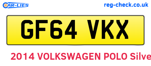 GF64VKX are the vehicle registration plates.