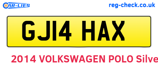 GJ14HAX are the vehicle registration plates.