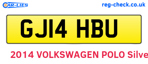 GJ14HBU are the vehicle registration plates.