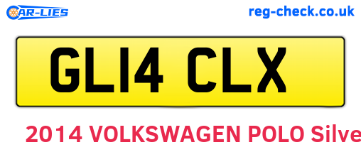 GL14CLX are the vehicle registration plates.