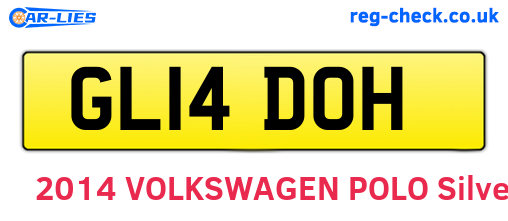 GL14DOH are the vehicle registration plates.