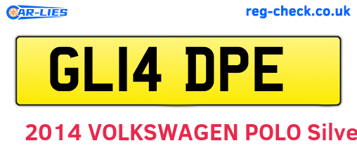 GL14DPE are the vehicle registration plates.