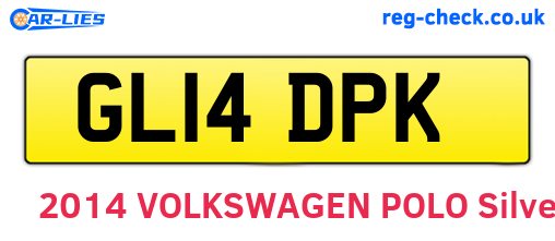GL14DPK are the vehicle registration plates.