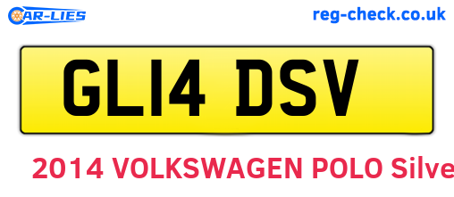 GL14DSV are the vehicle registration plates.