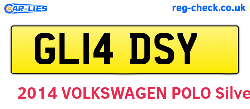 GL14DSY are the vehicle registration plates.