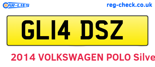 GL14DSZ are the vehicle registration plates.