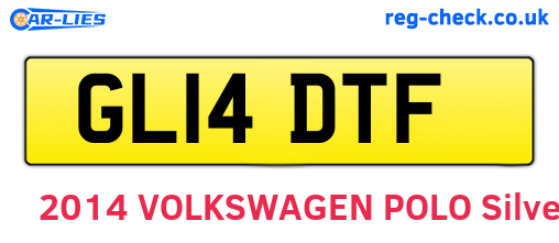 GL14DTF are the vehicle registration plates.
