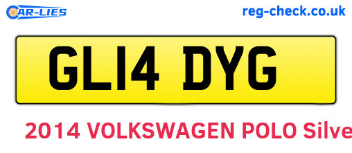 GL14DYG are the vehicle registration plates.