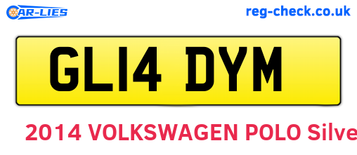 GL14DYM are the vehicle registration plates.
