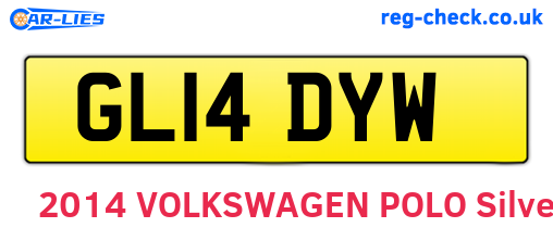 GL14DYW are the vehicle registration plates.