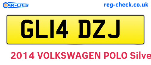 GL14DZJ are the vehicle registration plates.