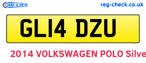 GL14DZU are the vehicle registration plates.