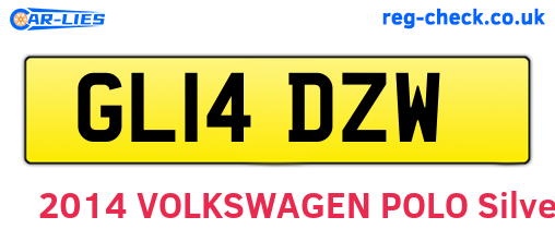 GL14DZW are the vehicle registration plates.