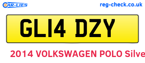 GL14DZY are the vehicle registration plates.