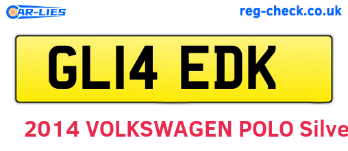 GL14EDK are the vehicle registration plates.