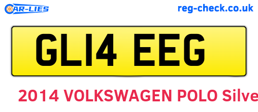 GL14EEG are the vehicle registration plates.