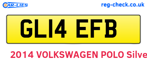 GL14EFB are the vehicle registration plates.