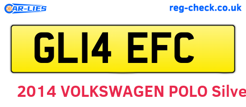 GL14EFC are the vehicle registration plates.