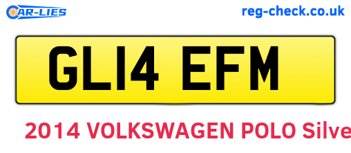 GL14EFM are the vehicle registration plates.