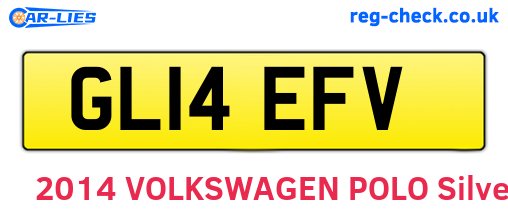 GL14EFV are the vehicle registration plates.
