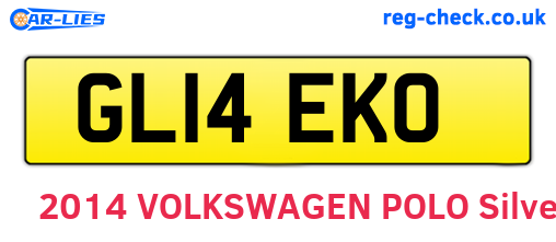 GL14EKO are the vehicle registration plates.