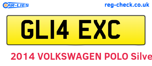GL14EXC are the vehicle registration plates.