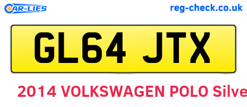 GL64JTX are the vehicle registration plates.