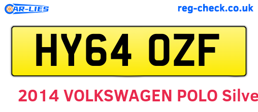 HY64OZF are the vehicle registration plates.