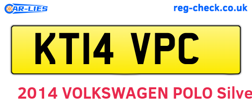 KT14VPC are the vehicle registration plates.