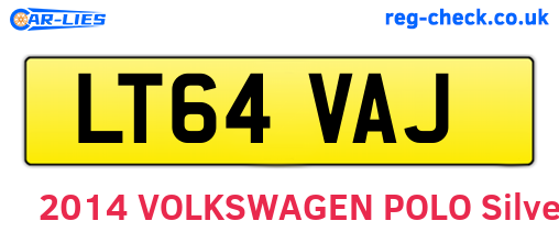 LT64VAJ are the vehicle registration plates.