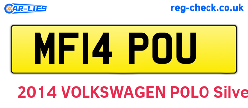 MF14POU are the vehicle registration plates.