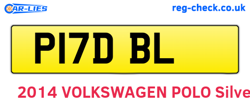 P17DBL are the vehicle registration plates.