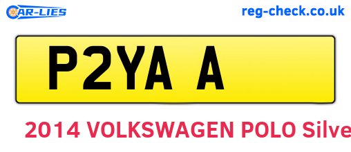 P2YAA are the vehicle registration plates.